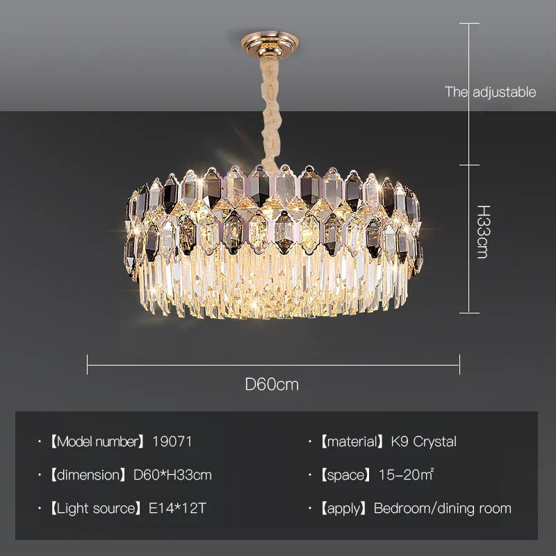 DecorBites™ Crystal Chandelier: Postmodern Living Room Dining Bedroom Lamp, Luxury & Creative