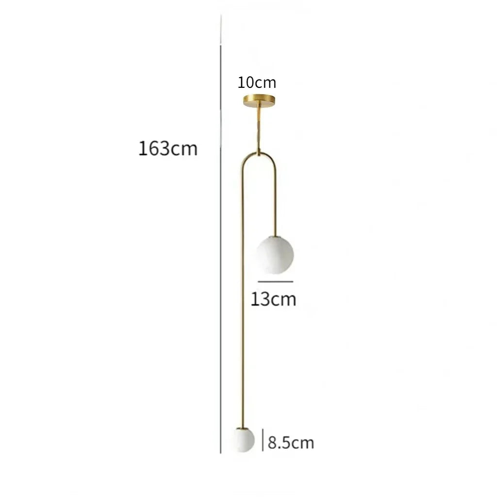 DecorBites™ Double Head Glass Ball Pendant Lights for Hotel Bedroom and Bathroom