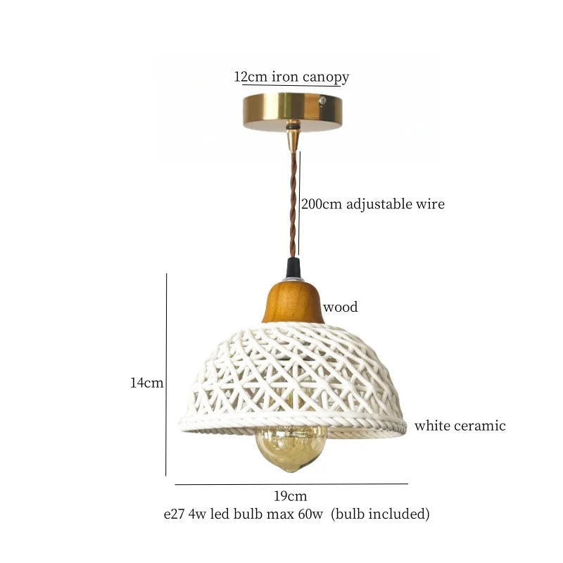 DecorBites™ Ceramic LED Pendant Light for Kitchen Dining Living Room