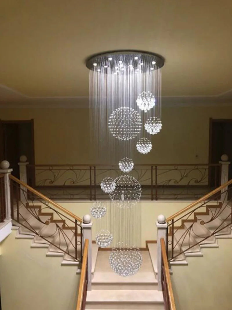 DecorBites™ Crystal Ball Chandelier: Modern Design, Large Size, High Quality, Room Decor Lighting