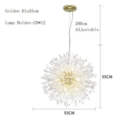 DecorBites™ Dandelion Chandelier LED Pendant Lamp for Dining Room Bedroom Shops
