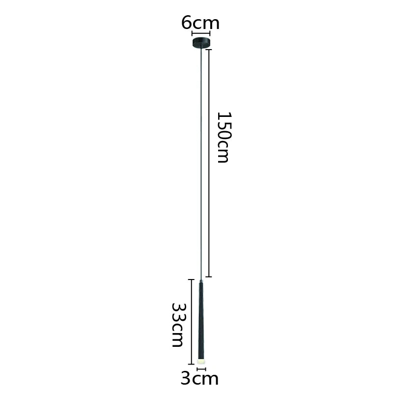 DecorBites™ LED Minimalist Pendant Lamp - Black/White for Bedroom, Dining, Coffee Shop Lighting