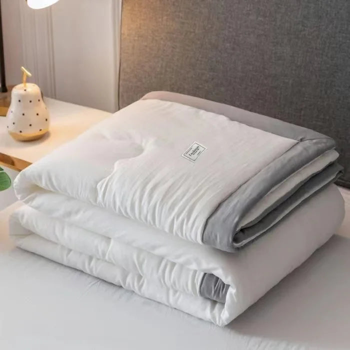 DecorBites™ Cooling Cotton Quilt with Washable Core for Single Bed in Dorm
