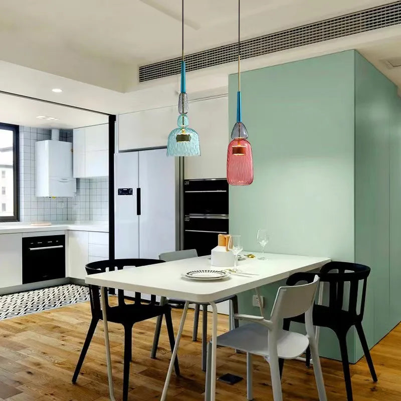 DecorBites™ Candy Glass Chandelier Pendant Light for Dining and Living Room