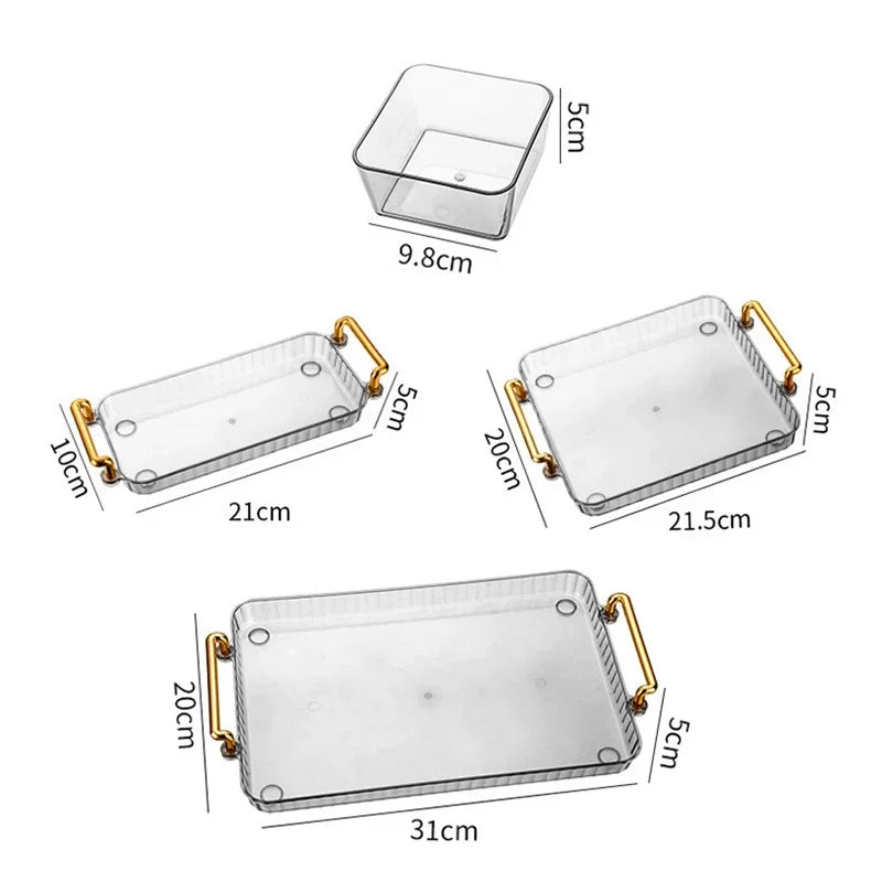 DecorBites™ 6-Grid Divided Fruit Plate Snack Dish Dry Fruit Tray Light Luxury Tray