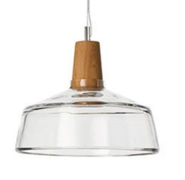 DecorBites™ Glass and Wood Pendant Light for Modern American Retro Dining Loft Decor