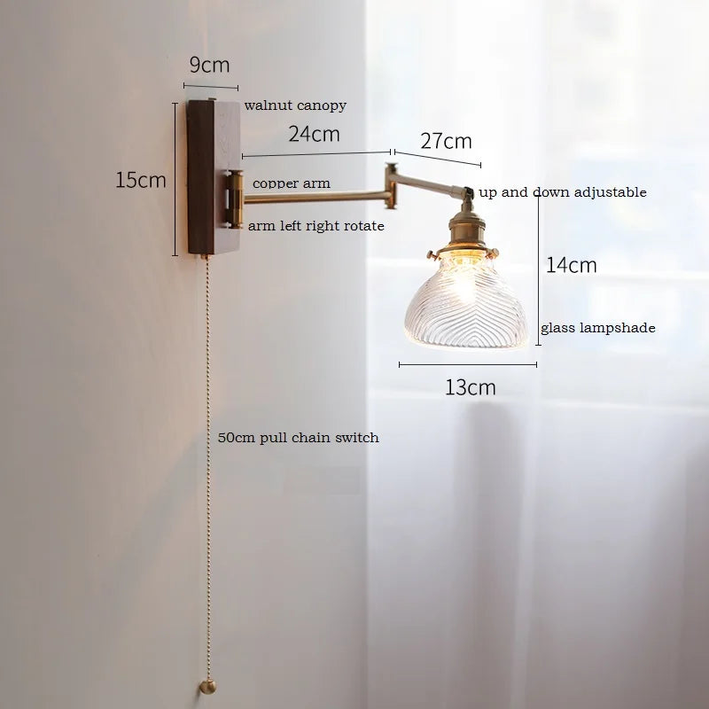 DecorBites™ Ceramic LED Wall Light with Copper Arm, Modern Design, Up Down Lampshade