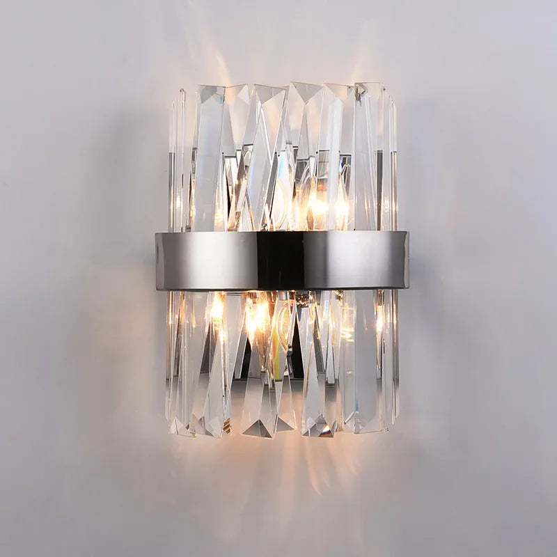 DecorBites™ Gold Crystal LED Wall Lights for Bedroom Living Room Home Decoration