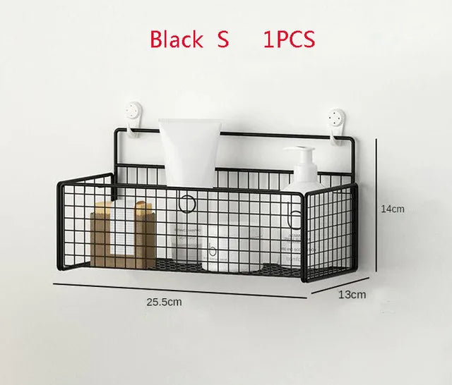 DecorBites™ Bathroom Shelf: Suction Cup Shampoo Storage, High Capacity Bath Shelves