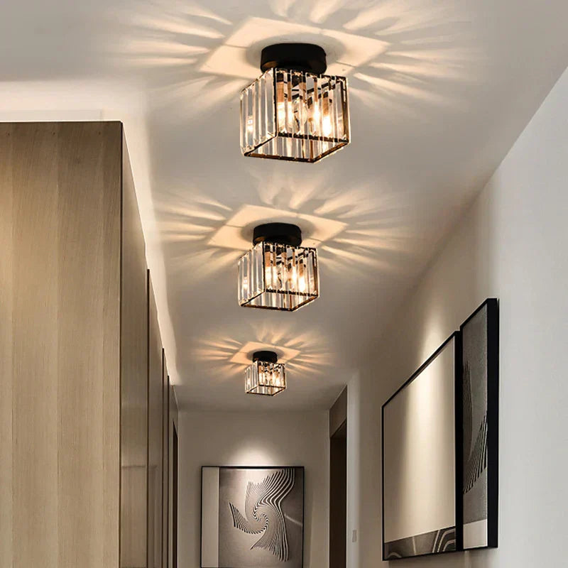 DecorBites™ Crystal LED Ceiling Light Chandelier for Bedroom Living Room Dining Room