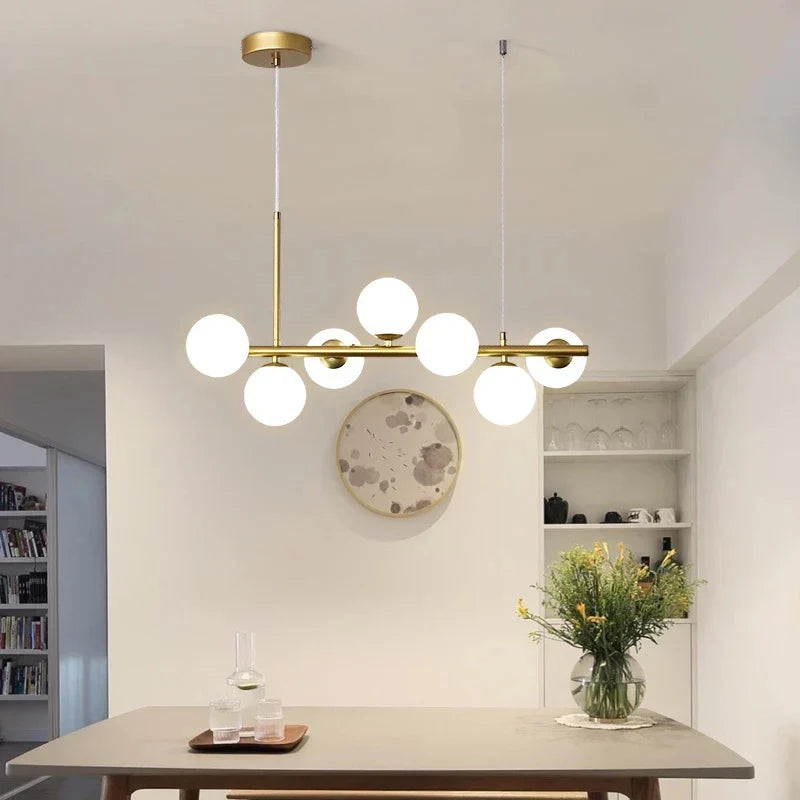 DecorBites™ Black Gold Nordic Pendant Chandelier for Dining Kitchen Living Bedroom Lighting