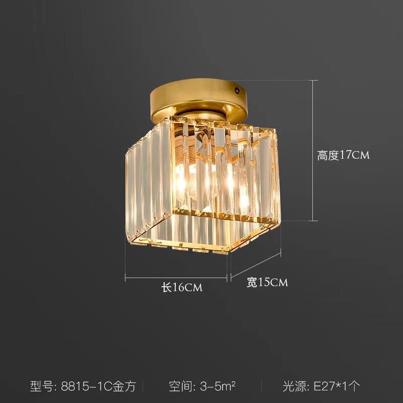 DecorBites™ Crystal LED Ceiling Light Chandelier for Bedroom Living Room Dining Room