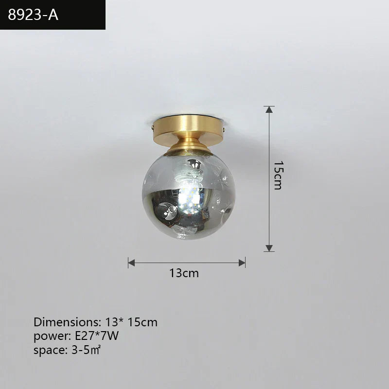 DecorBites™ Copper Chandelier: Modern LED Ceiling Lamp for Aisle, Living Room, Bedroom Decor