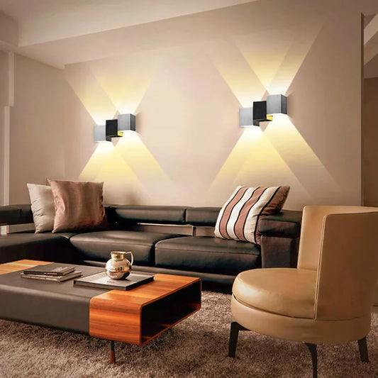 DecorBites™ Aluminum LED Wall Lamp for Living Room Bedroom, Up & Down Light Sconce