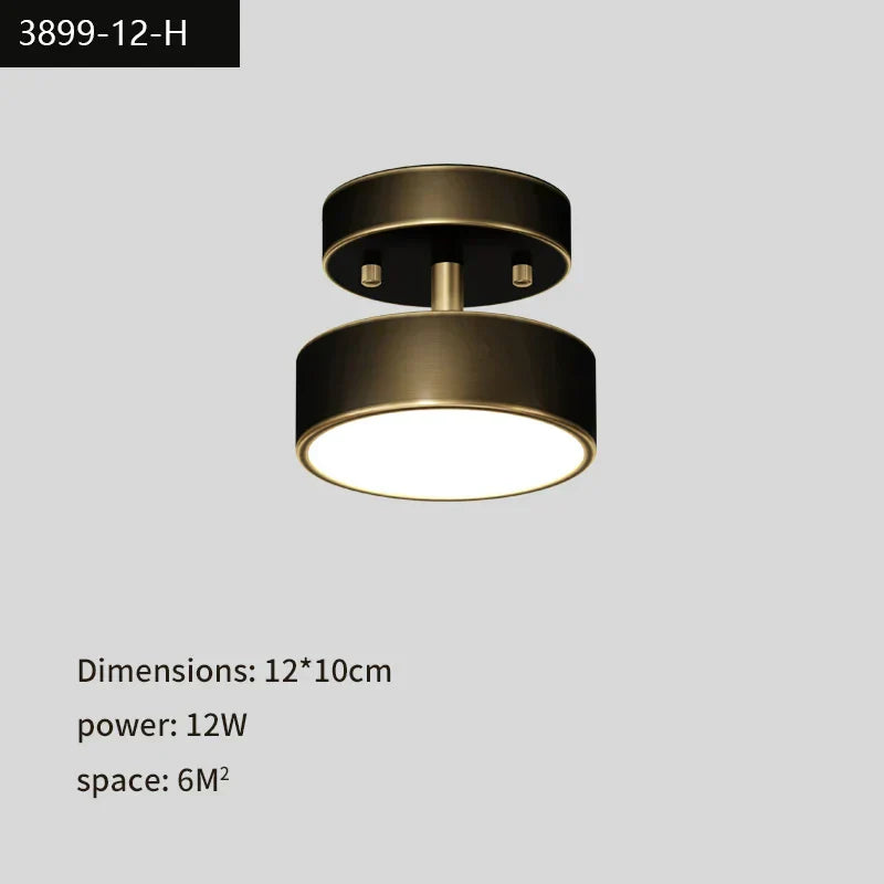 DecorBites™ Copper Chandelier: Modern LED Ceiling Lamp for Aisle, Living Room, Bedroom Decor