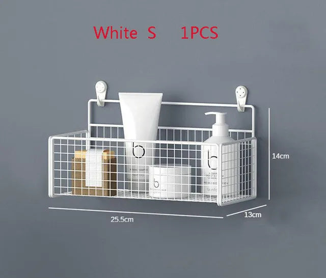 DecorBites™ Bathroom Shelf: Suction Cup Shampoo Storage, High Capacity Bath Shelves