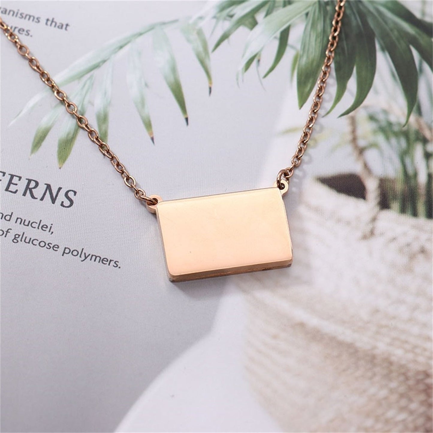 Pull-Out Envelope Necklace Personalized Engraved Photo Locket Unique Pendant