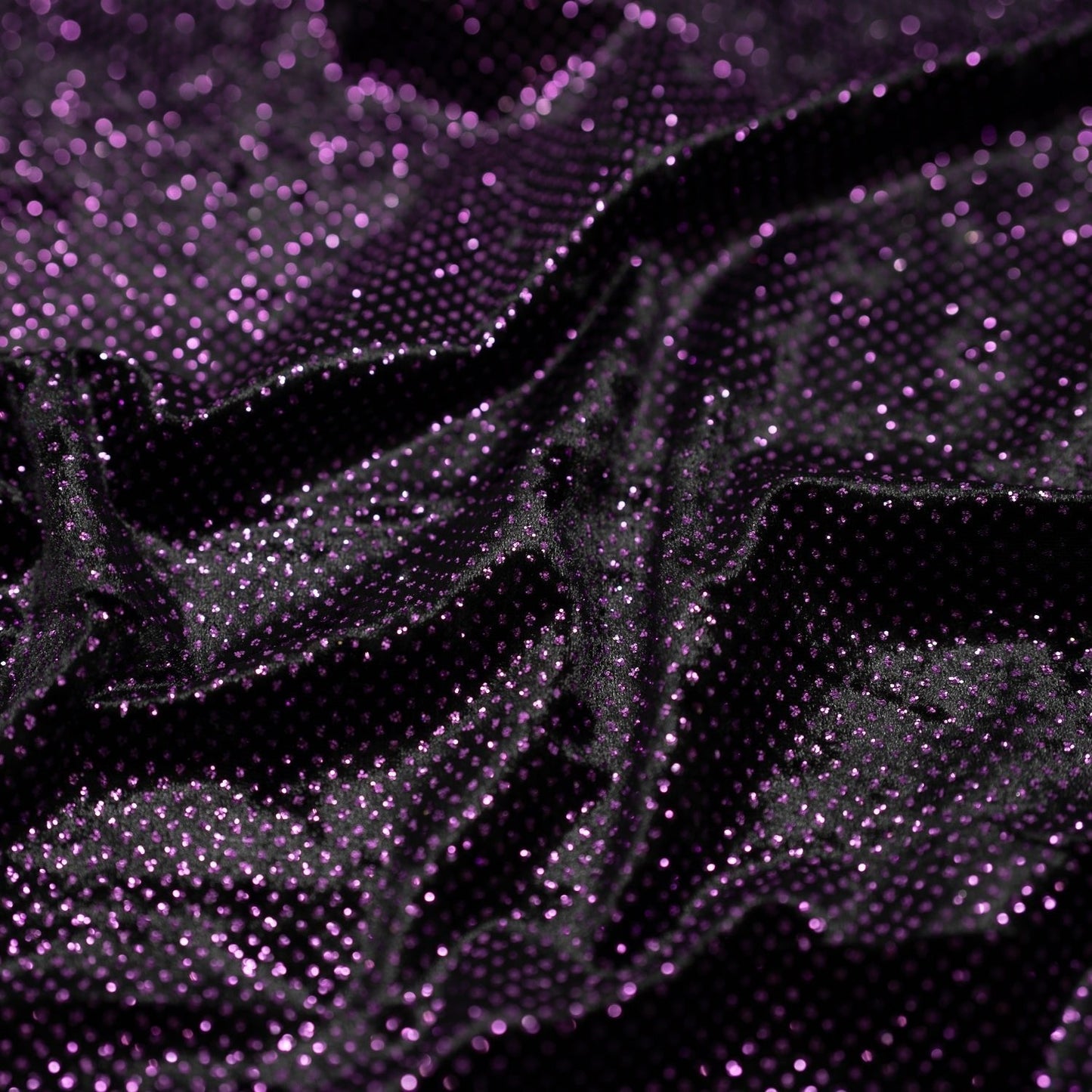 Vivian Glitter Printed Stretch Velvet Fabric | Blue Moon Fabrics