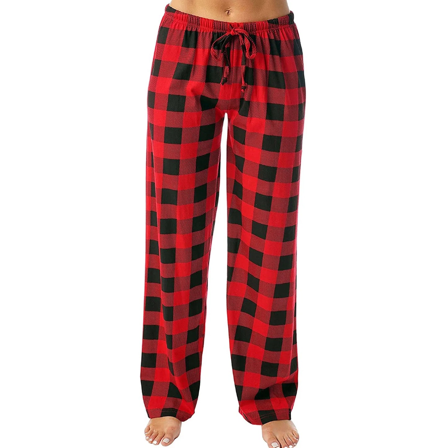 Women Christmas Pajama pants Autumn Winter Plaid Printed Pants