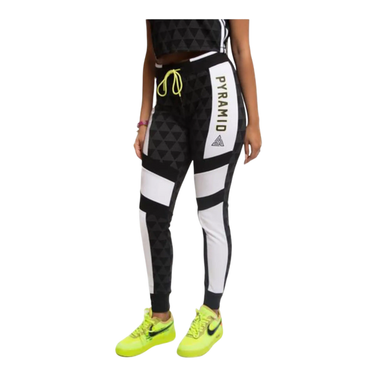 Black Pyramid Sportif Women's Active Leggings – Black/White/Yellow