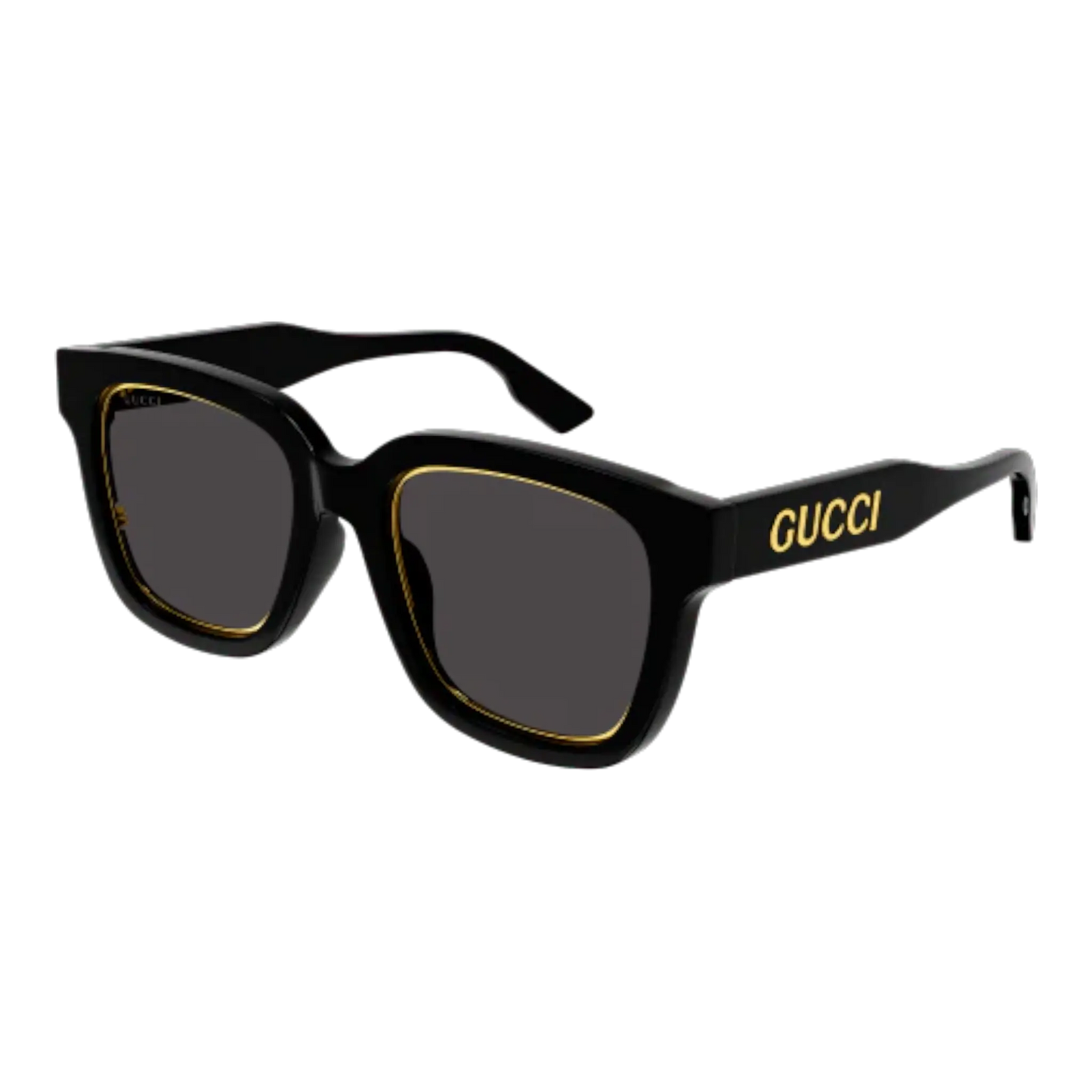 Gucci GG1136SA Women Sunglasses Black/Gold Grey