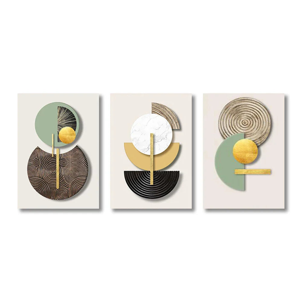 DecorBites™ Abstract Geometric Canvas Art Set