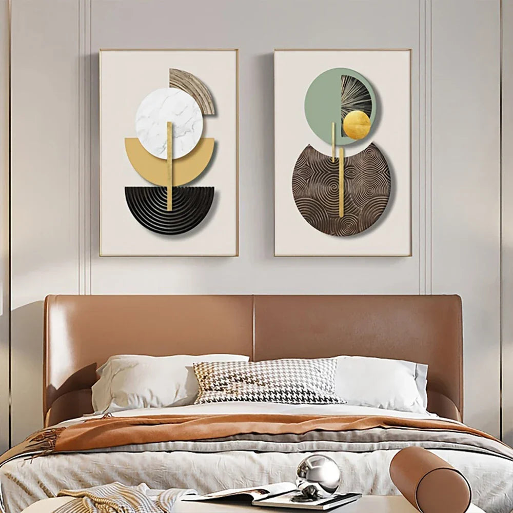 DecorBites™ Abstract Geometric Canvas Art Set