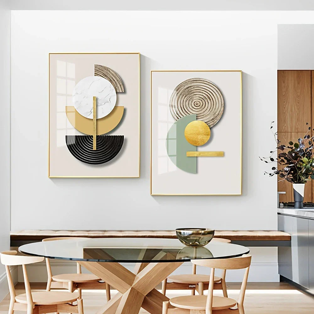 DecorBites™ Abstract Geometric Canvas Art Set