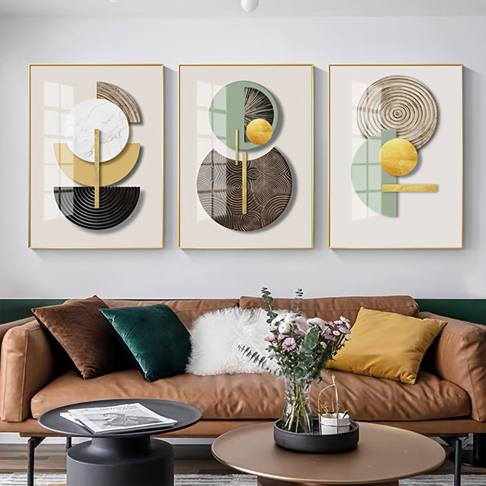 DecorBites™ Abstract Geometric Canvas Art Set