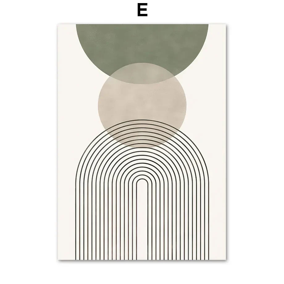 DecorBites™ Abstract Geometric Leaf Canvas Wall Art