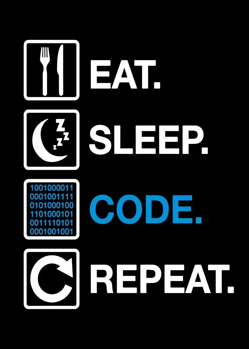 DecorBites™ Abstract Programmer Gamer Canvas Wall Art