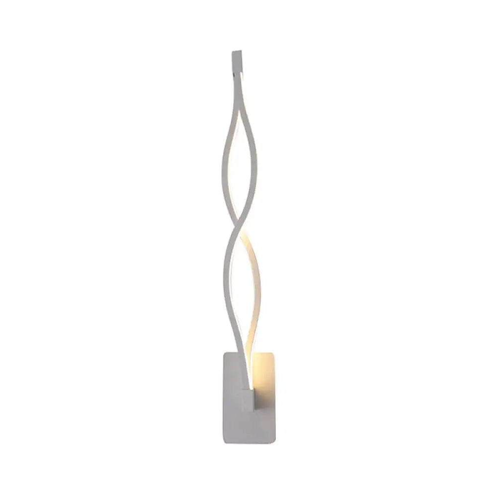 DecorBites™ Acrylic LED Wall Sconce: Intertwined Design, 1 Light, Black/White, Warm/White Lighting