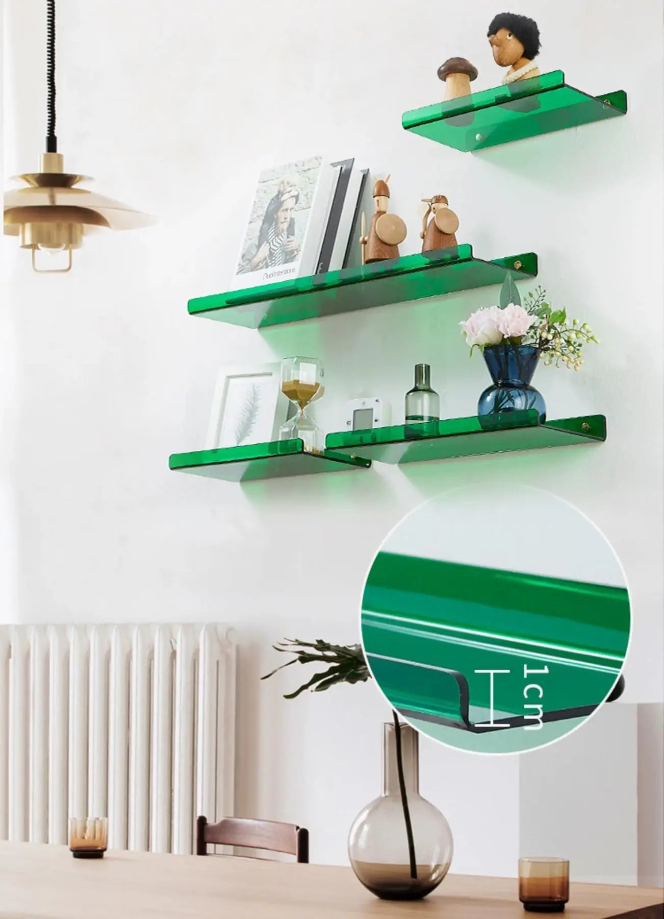 DecorBites™ Acrylic Wall Shelf Organizer for Home Decor