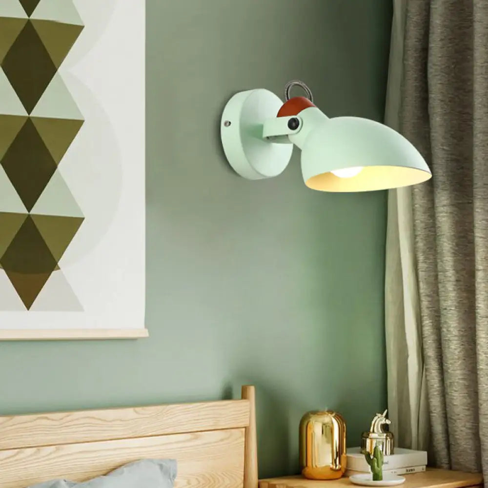 DecorBites™ Adjustable Arm Macaron Green Flare Sconce Wall Mounted Light
