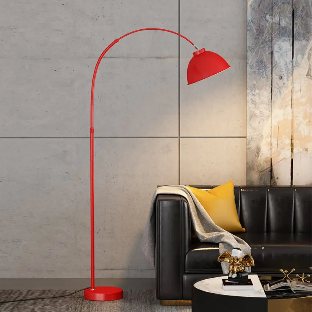 DecorBites™ Adjustable Domed Floor Lamp with Metal Stand - Stylish Living Room Lighting