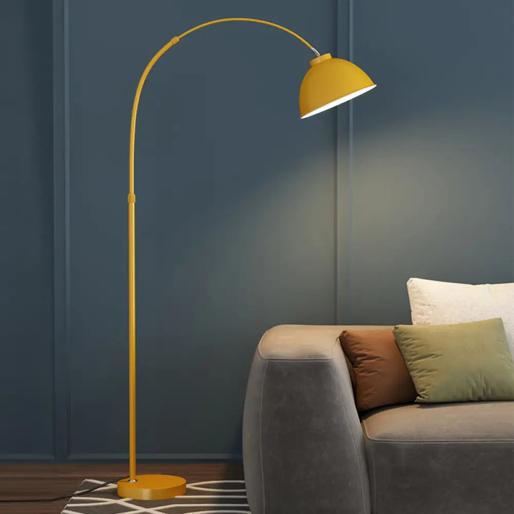 DecorBites™ Adjustable Domed Floor Lamp with Metal Stand - Stylish Living Room Lighting