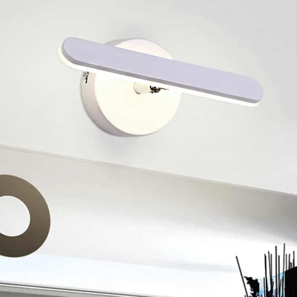 DecorBites™ Adjustable LED Wall Sconce in White for Bedside, Simple Style Metal Lighting