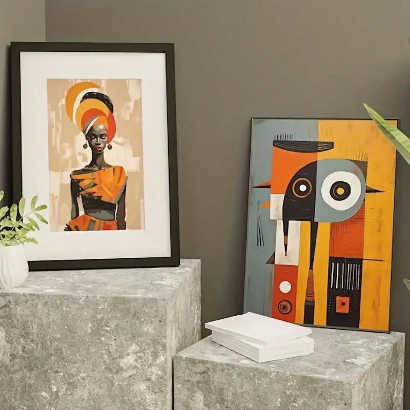 DecorBites™ "African Abstract Wall Art Set - 3 Pieces"