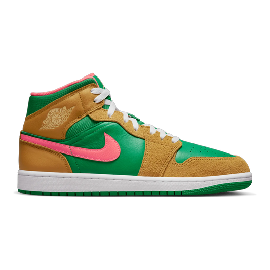 Air Jordan 1 Mid SE Men Sneakers Wheat Watermelon Chutney