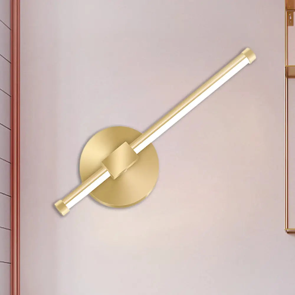 DecorBites™ Aluminum LED Wall Lamp - Gold Tube/Stick Design for Boys Bedside
