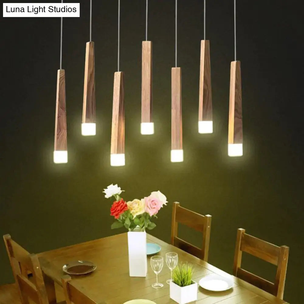 DecorBites™ Amani - Nordic Minimalist Wood Art Pendant Lamp