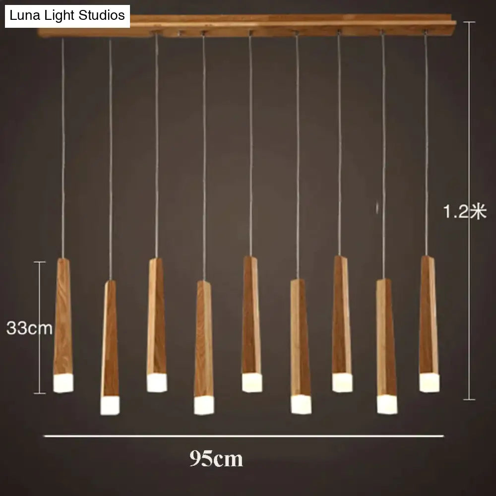 DecorBites™ Amani - Nordic Minimalist Wood Art Pendant Lamp