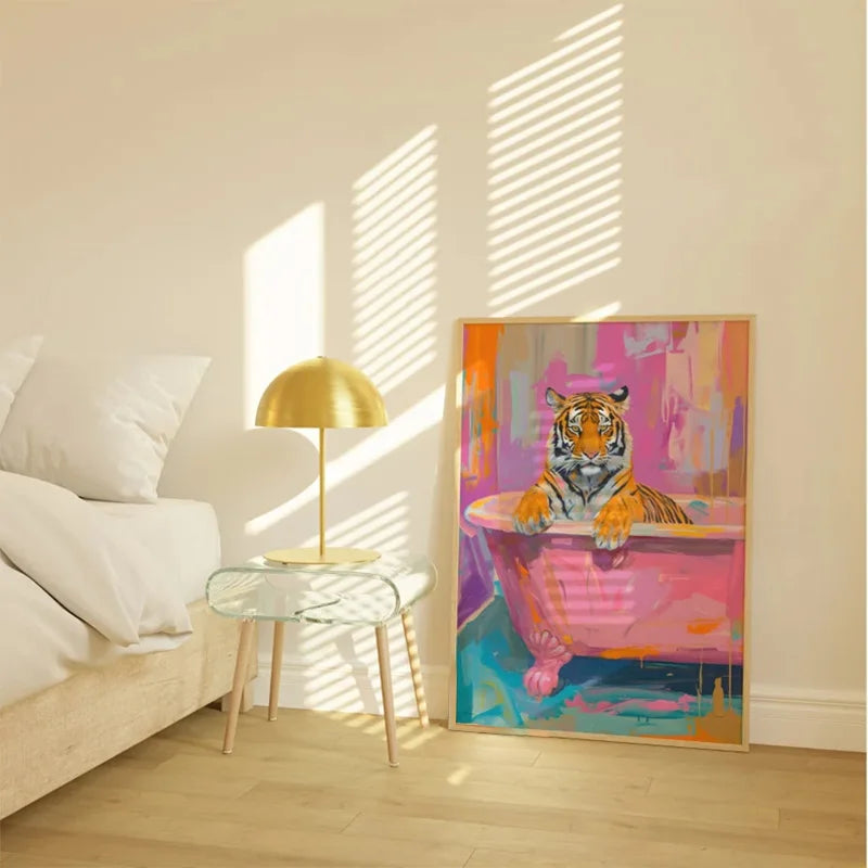 DecorBites™ Animal Canvas Painting - Bathroom Wall Art