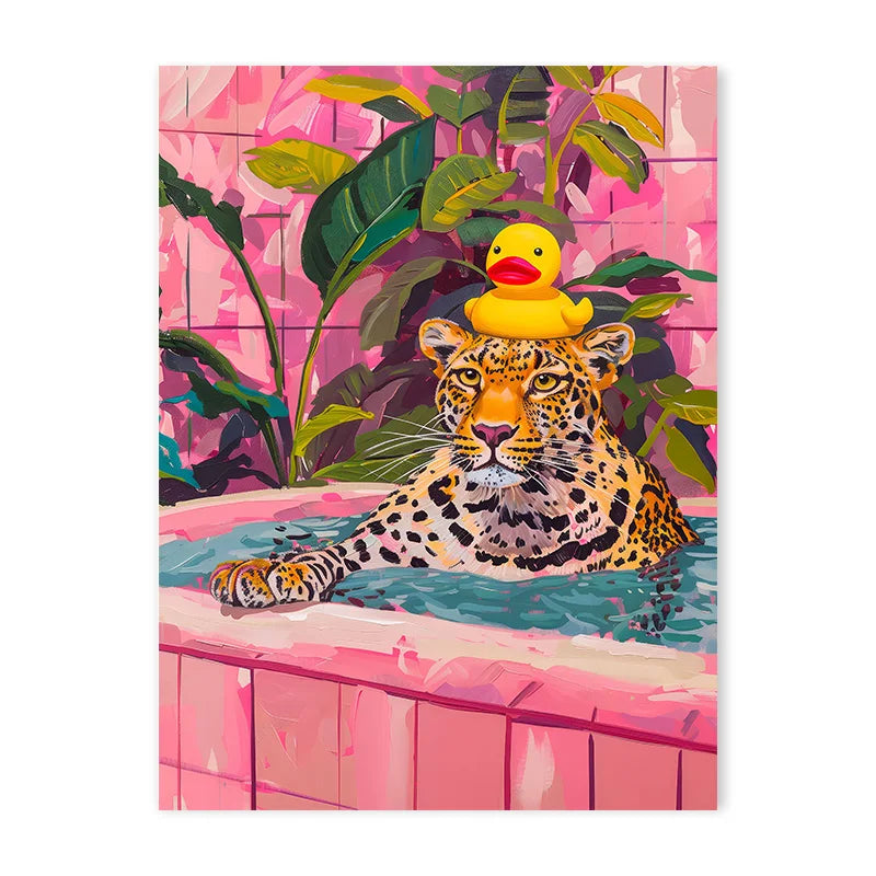 DecorBites™ Animal Canvas Painting - Bathroom Wall Art