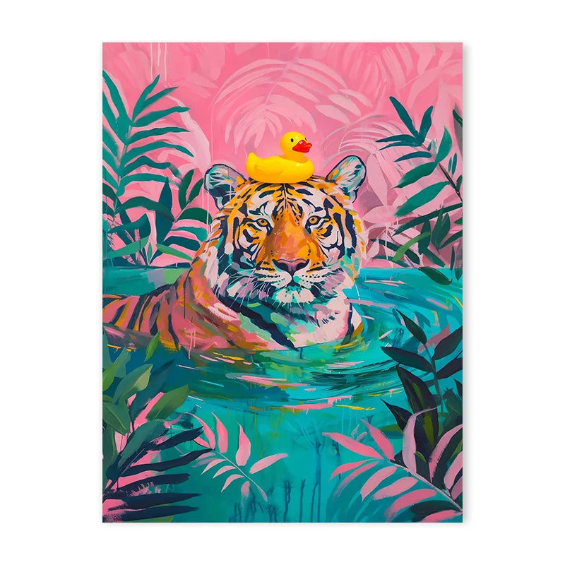 DecorBites™ Animal Canvas Painting - Bathroom Wall Art