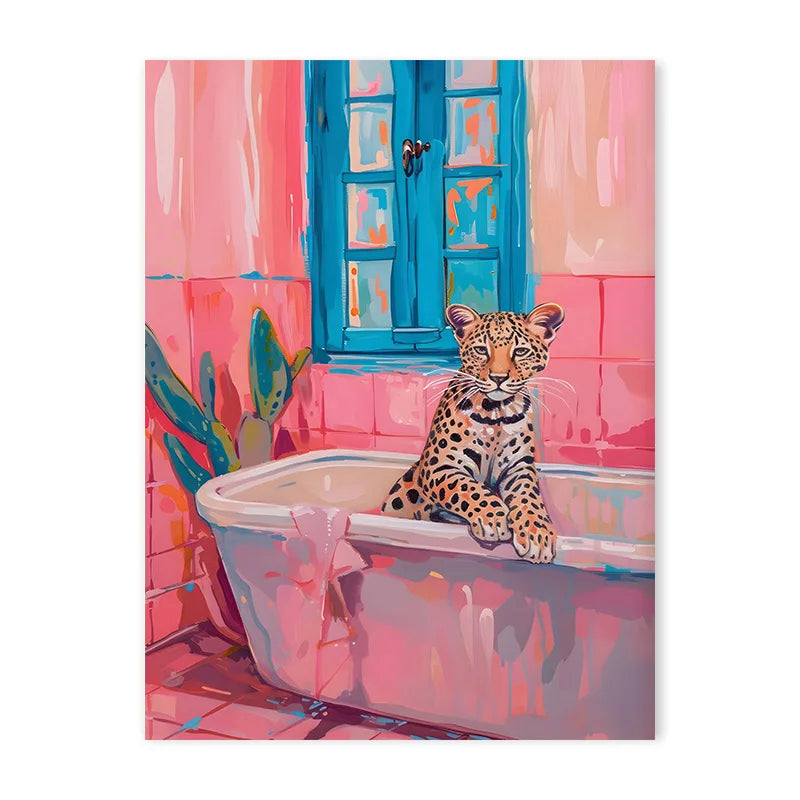 DecorBites™ Animal Canvas Painting - Bathroom Wall Art