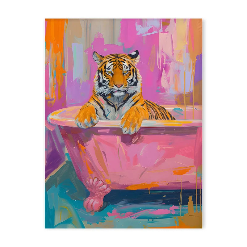 DecorBites™ Animal Canvas Painting - Bathroom Wall Art