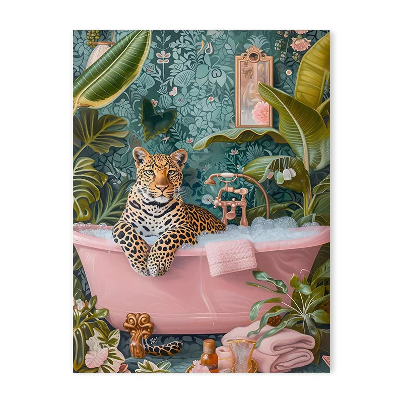 DecorBites™ Animal Canvas Painting - Bathroom Wall Art