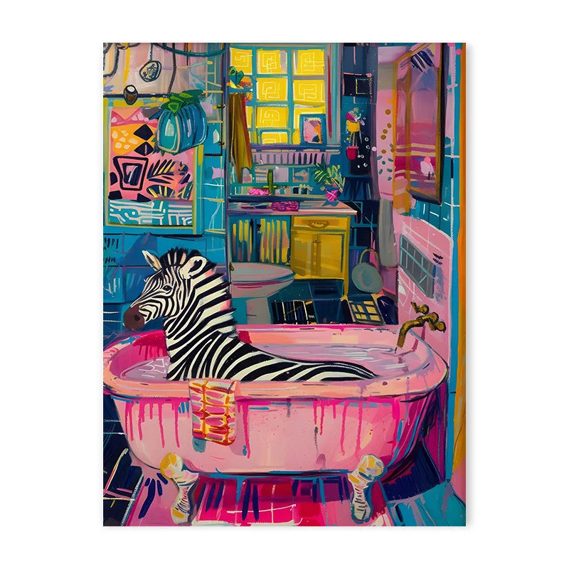 DecorBites™ Animal Canvas Painting - Bathroom Wall Art