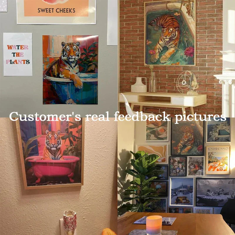 DecorBites™ Animal Canvas Painting - Bathroom Wall Art